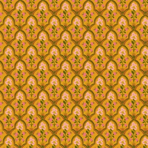 Windham Fabrics, Malibu, Wood Block in Olive, by Heather Ross, per half-yard