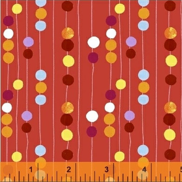 Windham Fabrics, COLOR AND COUNT by Jill McDonald, Abacus (red) per half-yard