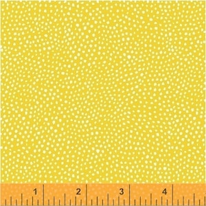 Windham Fabrics, Dots in Yellow, &quot;Paint The Town&quot; Organic Cotton by Striped Pear Studios, per half-yard