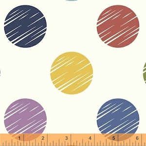 Windham Fabrics, 108&quot; Wide Quilt Back, Dot in Multi, per half-yard