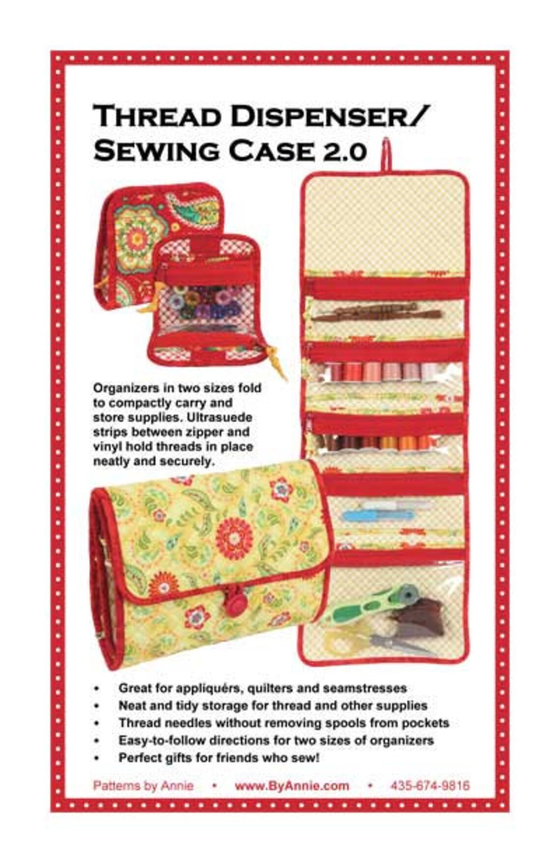 Thread Dispenser/ Sewing Case II, Patterns by Annie, Pattern Booklet - Etsy