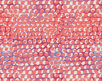 Happy by Carrie Bloomston, Layered Dot in Watermelon, per half-yard, Windham Fabrics