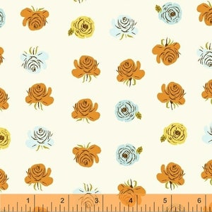 Windham Fabrics, Roses in Aqua &quot;Far Far Away 2&quot; by Heather Ross, per half-yard