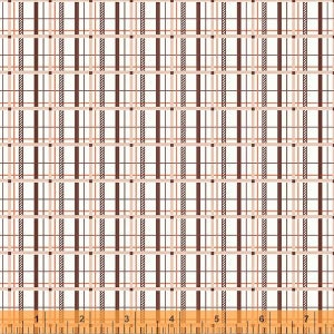 Darling di Denyse Schmidt, Sparse Plaid in Nut, per mezzo metro, Windham Fabrics