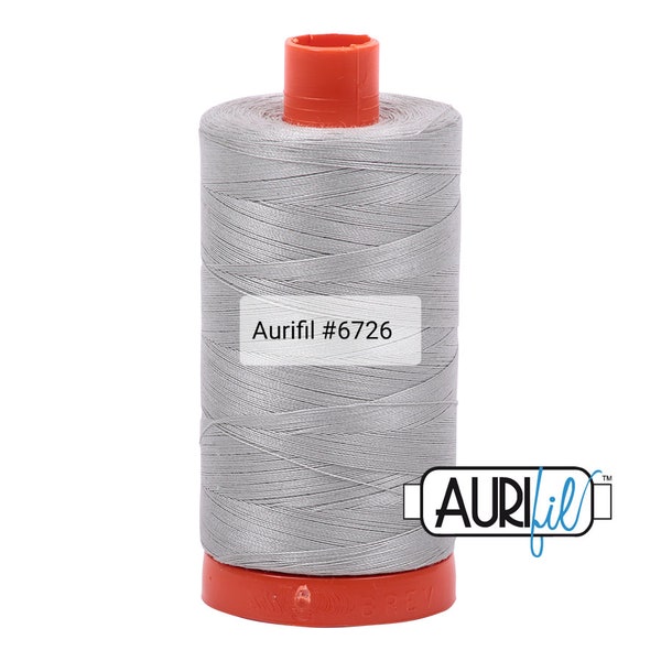 Aurifil 50wt Mako Katoendraad - Grote Spoel, #6726 - Mist