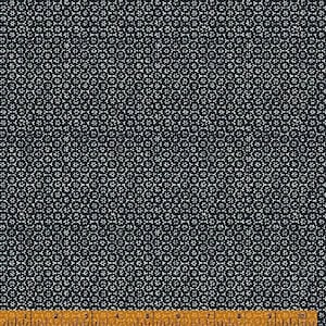 Indigo Stitches by Whistler Studios, Hexie in Indigo, per half-yard, Windham Fabrics