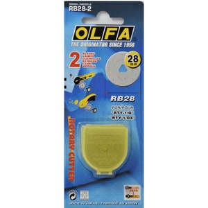 OLFA 28mm Tungsten Tool Steel Rotary Blade, Pack Of 2 (RB28-2)