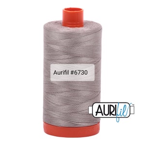 Aurifil 50wt Mako Cotton Thread - Large Spool, #6730 - Steampunk