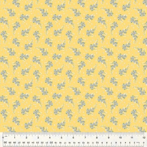 Laurel by Whistler Studios, Fresh Sprigs in Yellow, per half-yard, Windham Fabrics