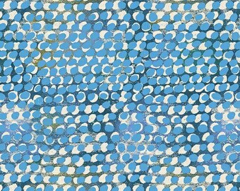 Happy by Carrie Bloomston, Layered Dot in Indigo, per half-yard, Windham Fabrics