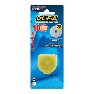 OLFA 28 mm Wolfram-Werkzeugstahl Rollklinge, 10er Pack (RB28-10)