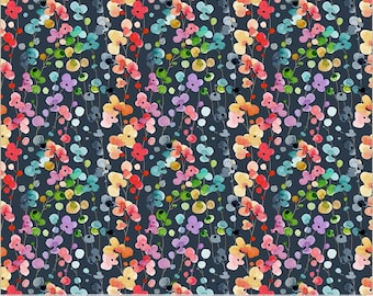 Wild Meadow by Sue Miano, Petite Blooms in Navy, Windham Fabrics, per half-yard,