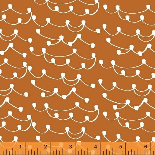 Windham Fabrics, Lemmikki, Tippa in Mandarin by Lotta Jansdotter, per half-yard