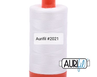 Aurifil 50wt Mako Cotton Thread - Large Spool, Natural White #2021