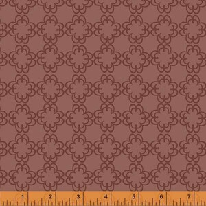 Darling di Denyse Schmidt, Floral Grid in Nut, per mezzo iarda, Windham Fabrics