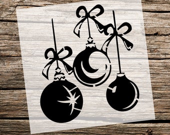 christmas tree ornaments custom stencil custom stencils etsy christmas ornament stencils