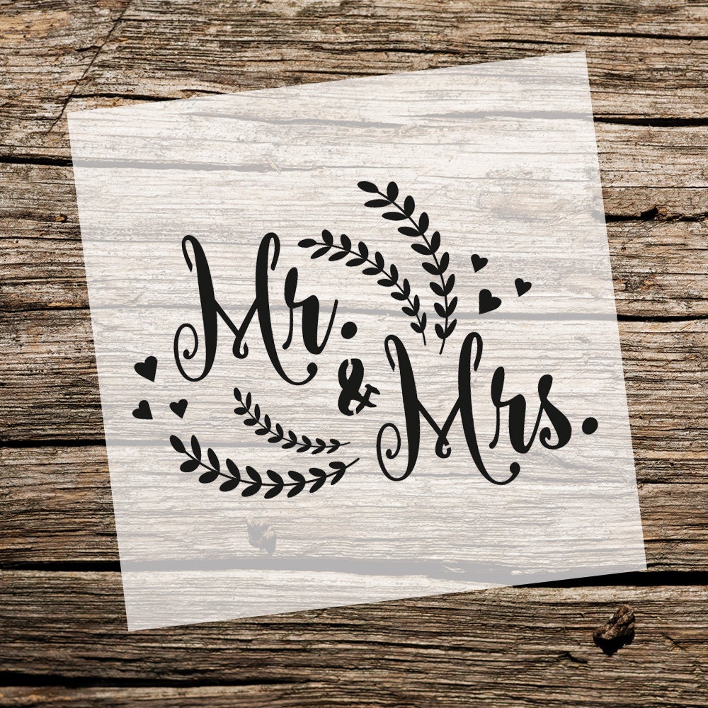 mr and mrs custom stencil custom stencils multiple etsy