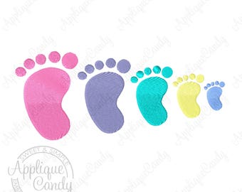 Baby Foot Solid Fill Machine Embroidery Design 1x1 1.5x1.5 2x2 2.5x2.5 3x3 foot print INSTANT DOWNLOAD