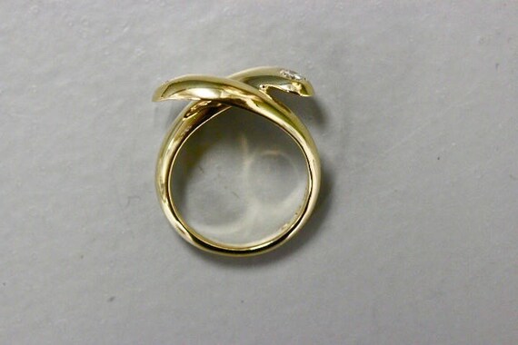 Stunning 14k Yellow Gold and Diamond Ring - image 6