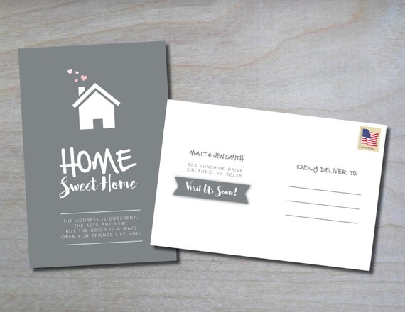 New Home Digital We/'ve Moo-ved Moving Announcement Postcard Printable Address Announcement Moving Postcard New Address Moving Card