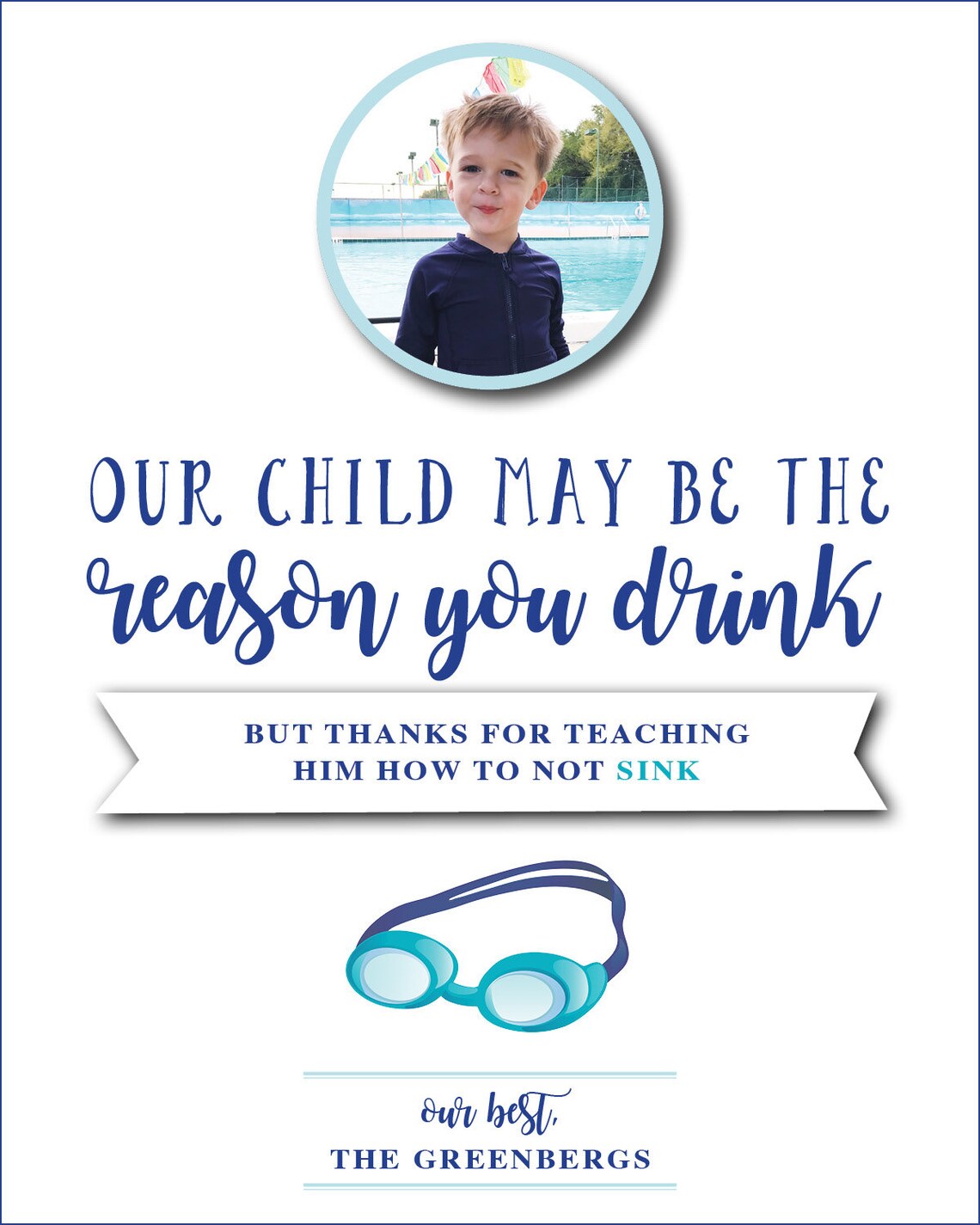 Swim Instructor Gift Thank You Swim Lessons Label Etsy