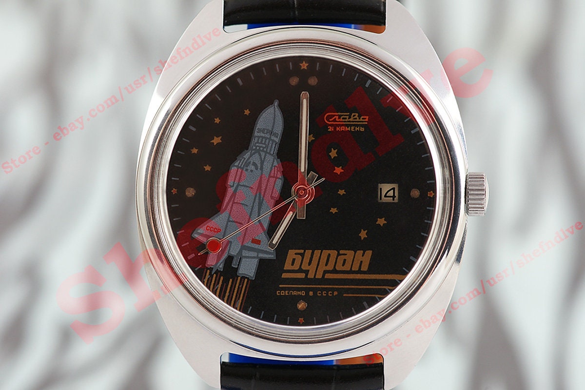 Buran Slava Montre Montre SLAVA Buran Soviet Vintage Mechanical