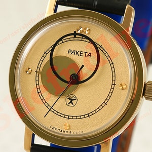 Copernicus russische UdSSR Vintage Space Style Uhr Raketa Herrengeschenk cal. 2609 Mond & Erde