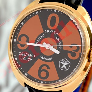 Raketa Atom Vintage beautiful wristwatch cal. 2609 Big ZERO Rare Russian USSR