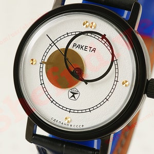 Legendäre Uhr Raketa Herrengeschenk Kal. 2609 Mond und Sonne, Kopernikus, russischer Vintage-Weltraumstil der UdSSR