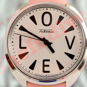 Fashion Russian USSR Rare Unique style wristwatch Raketa Big ZERO Love cal. 2609