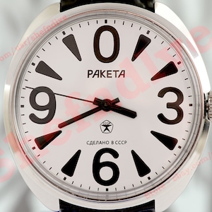 Big ZERO Rare Russian USSR vintage beautiful wristwatch Raketa cal. 2609