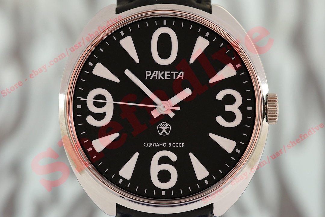 Rare Russian USSR Vintage Beautiful Wristwatch 2609 Raketa Big ZERO  - Main Image