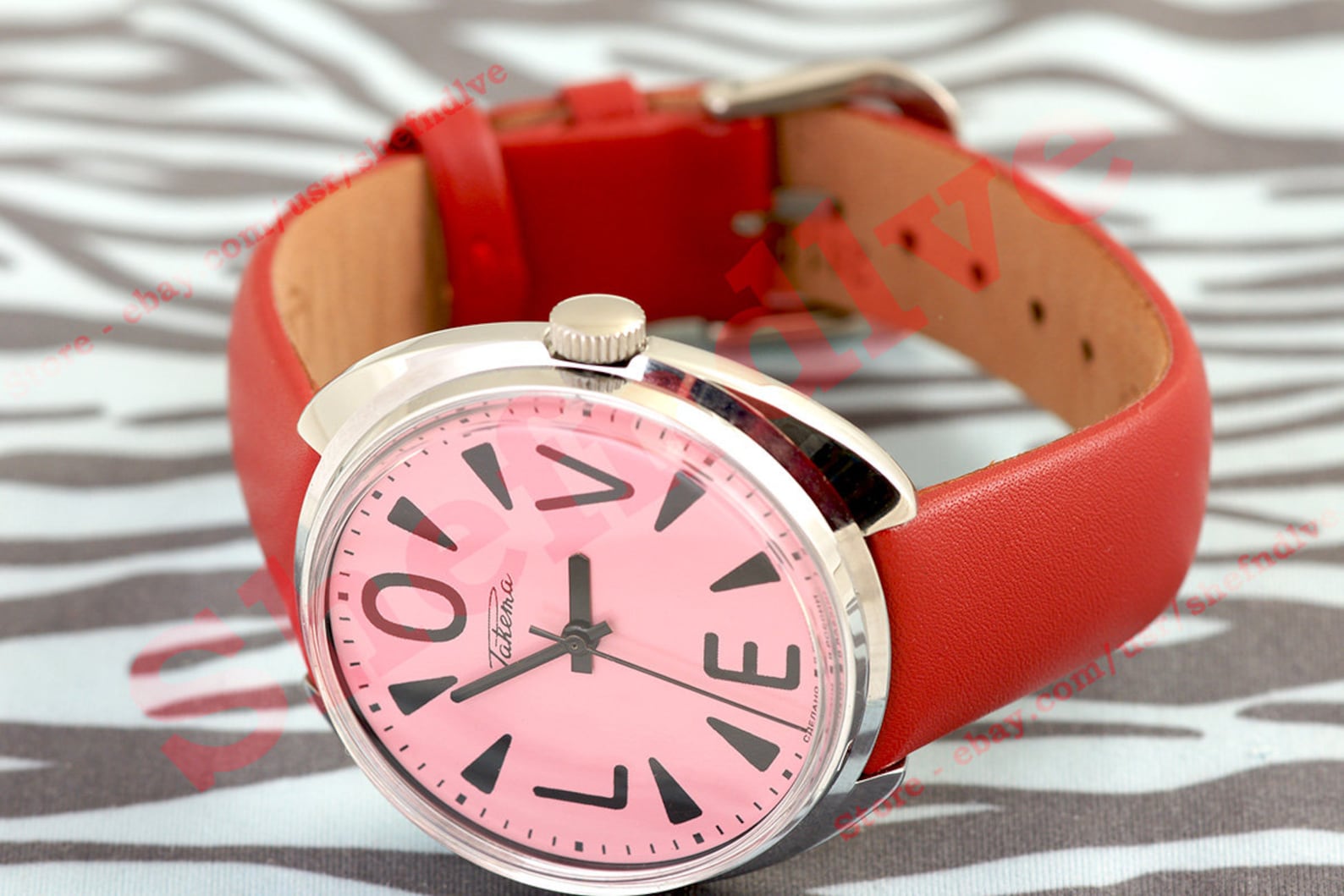 Ruso URSS Raro Reloj de pulsera de estilo único Raketa Big ZERO Love ...