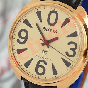 Raketa cal. 2609 Big ZERO Rare Russian USSR Vintage beautiful wristwatch