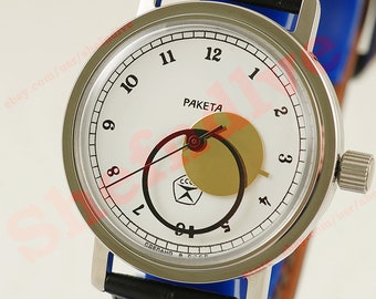Montre Vintage Raketa Copernicus Soviétique Années 80 - Mécanique Manuelle - Phase De Lune - 35mm