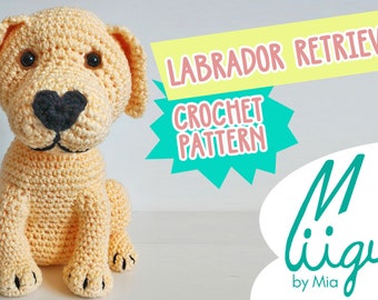 Labrador retriever dog crochet amigurumi miigu pattern - Easy to follow