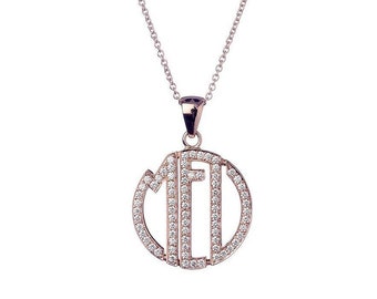 MEL pendant in 18k rose gold and diamonds