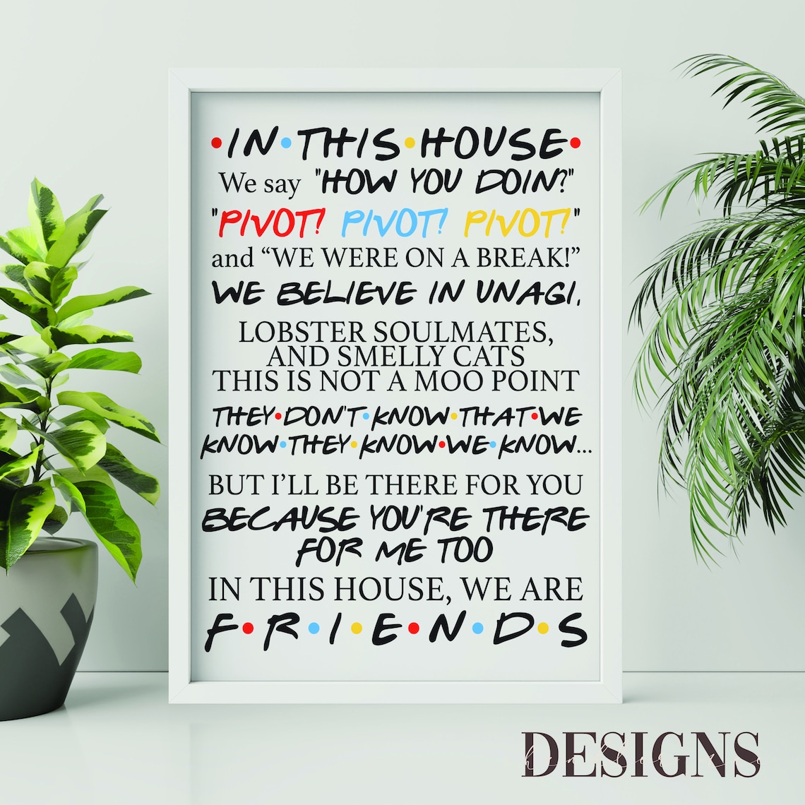 Friends TV Show Themed Printable Wall Art Friends In This | Etsy