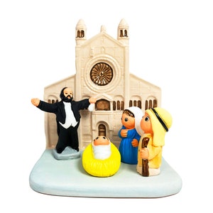 Modenese Nativity Scene - Handmade in Clay, 1 block - 3.4&quot;X2.4&quot;X3.4&quot;high, Italy, Luciano Pavarotti, Cathedral, Emilia-Romagna, San Geminiano