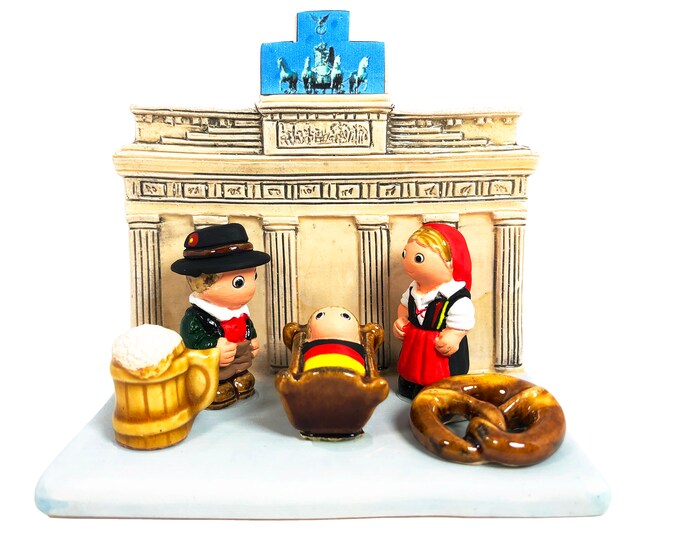 3 Shepherds Nativity Scene Wood Colourful Etsy