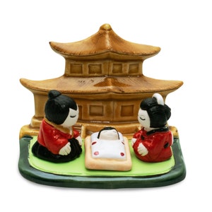 Japońska szopka - ręcznie wykonana z gliny - 1 blok - 3,8"X2,2"X2,9" wysokości, Japonia, Tokio, dekoracja świąteczna