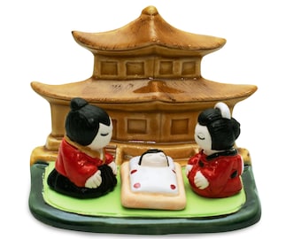 Japanese Nativity Scene - Handmade in Clay - 1 block - 3.8"X2.2"X2.9" high, Japan, Tokyo, Christmas Decoration