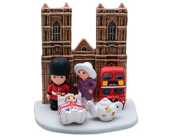 London Nativity Scene - Handmade in Clay - 1 block - 3.4&quot;X2.4&quot;X3.4&quot; high, UK, Great Britain, Westminster Abbey
