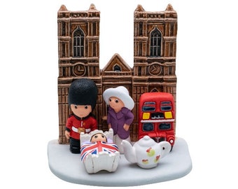 London Nativity Scene - Handmade in Clay - 1 block - 3.4"X2.4"X3.4" high, UK, Great Britain, Westminster Abbey