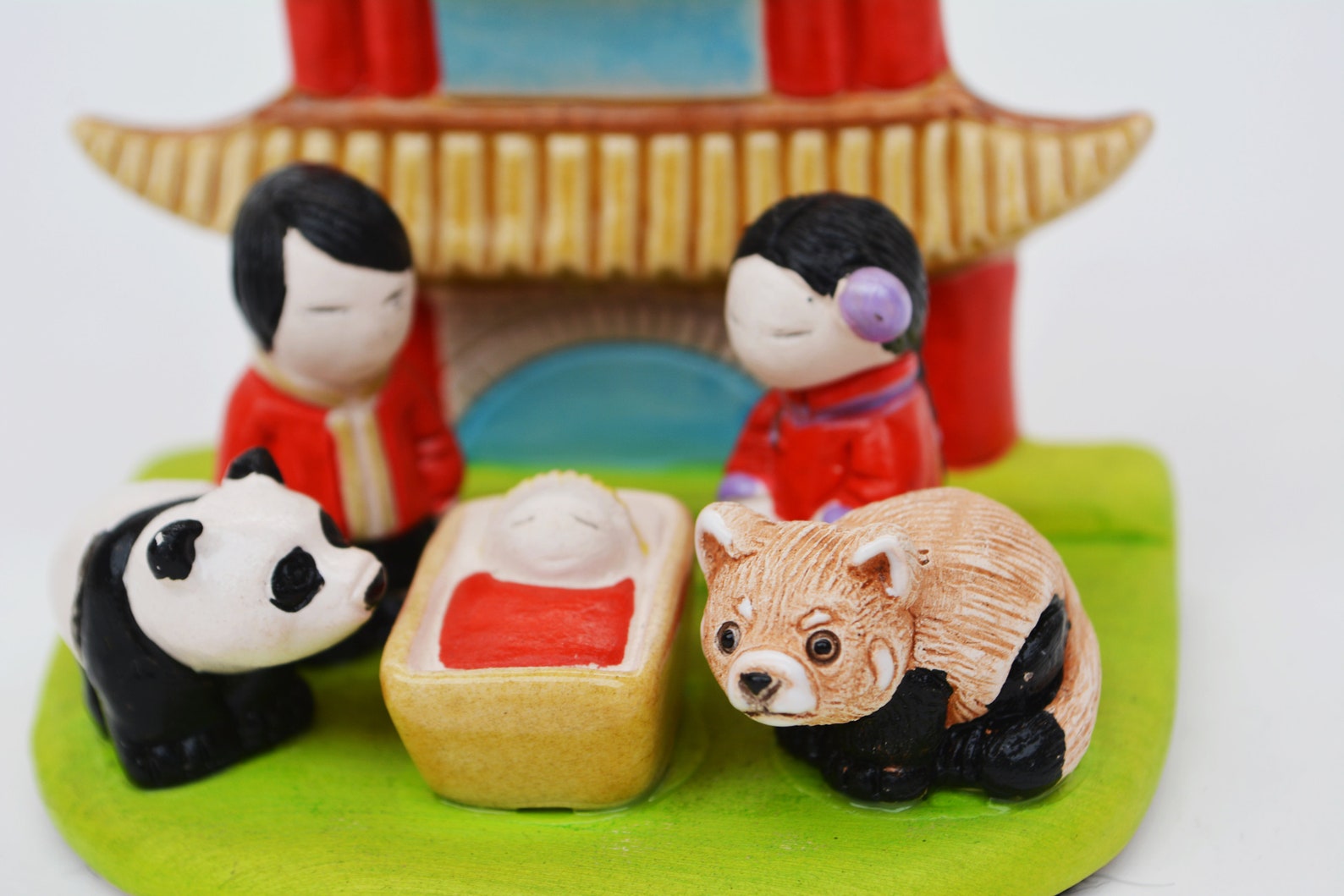 Chinese A Nativity Scene Handmade in Clay 1 Etsy