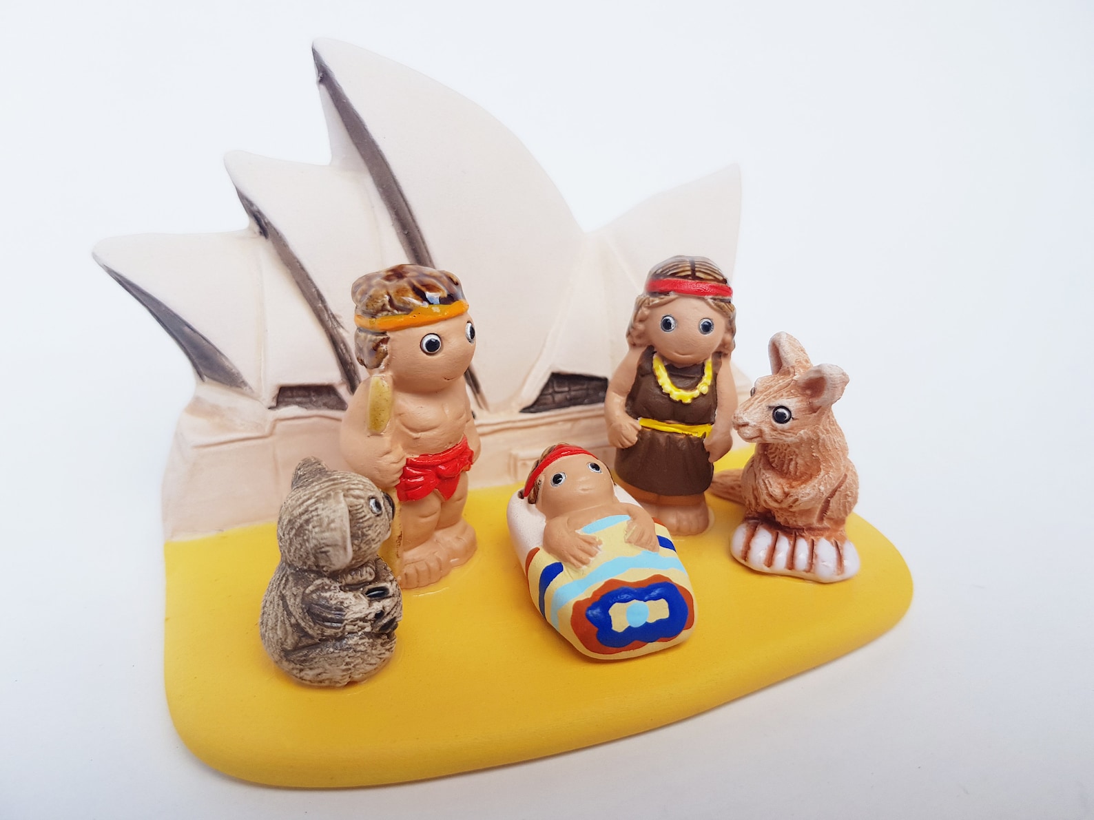 Australian II Nativity Scene Handmade in Clay 1 Block Etsy