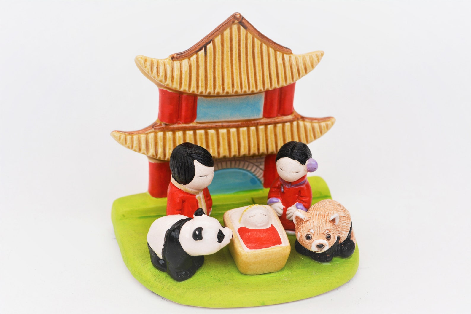 Chinese A Nativity Scene Handmade in Clay 1 Etsy