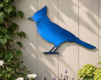 Blue jay Metal Wall Art: Powder Coat Finish, USA Made