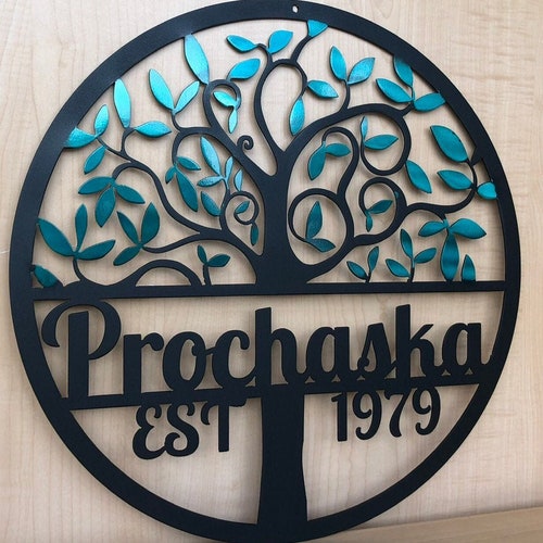 Metal Family Tree Decor Metal Wall Art Tree of Life Etsy