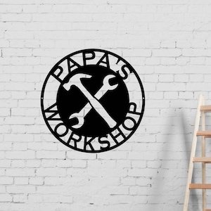 Personalisiertes Werkstatt Blechschild: Werkstatt Dekor, Handwerker Geschenk